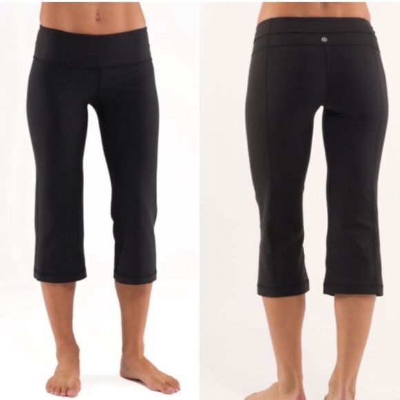 Lululemon Athletica Reversible Groove Capri In Black Size 10 - Picture 1 of 8